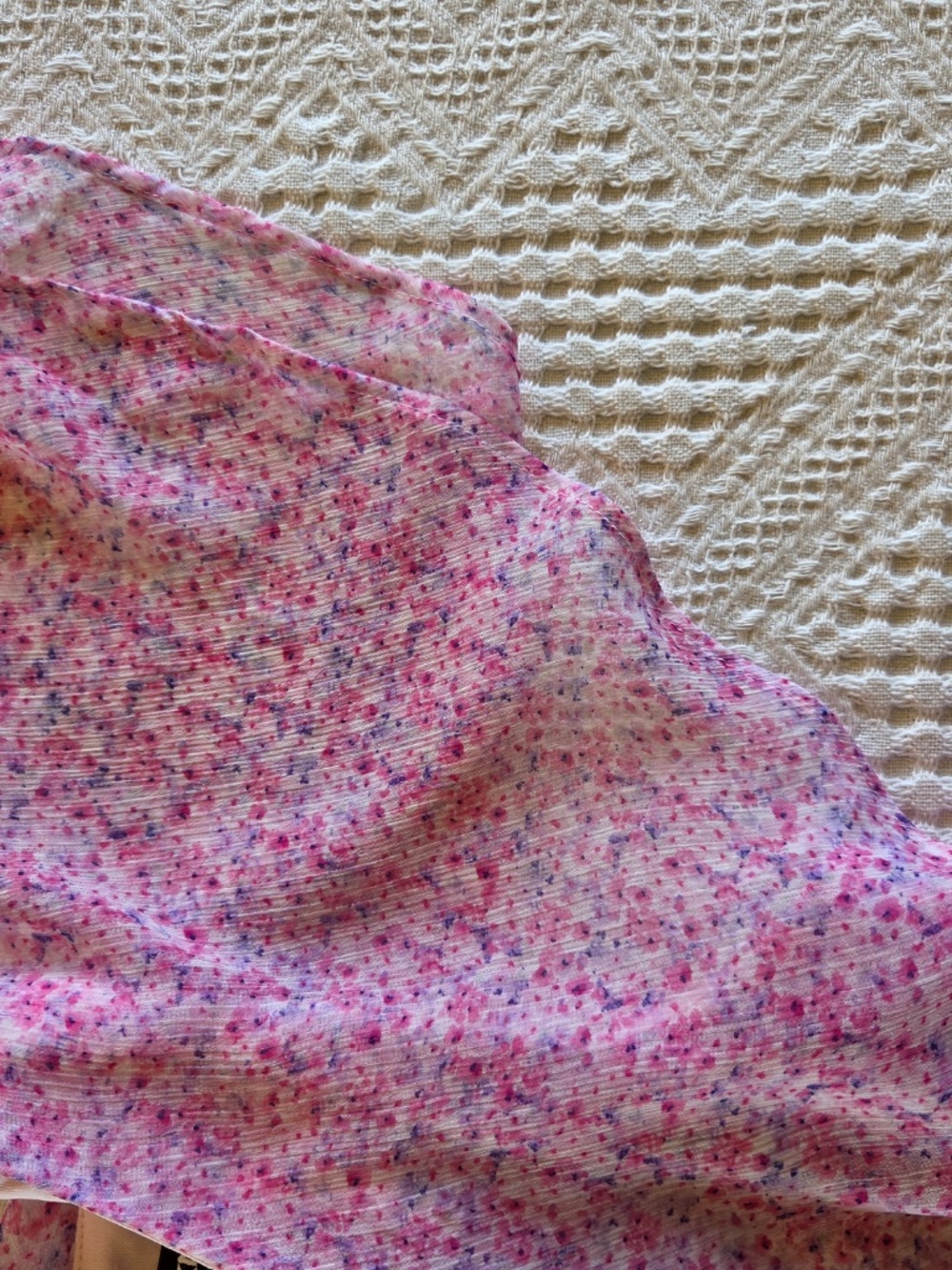 NWT DKNY dress S faux wrap pink floral tiered skirt wedding guest event date - Picture 7 of 16